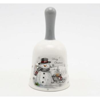 KERAMICKÝ ZVONČEK, SNEHULIAK A SANE