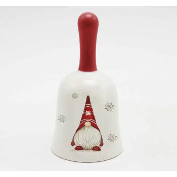 KERAMICKÝ ZVON, VZOR ČERVENÉ FÚZY