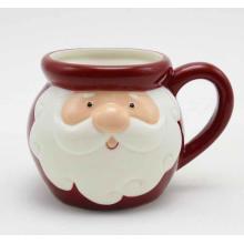 KERAMICKÝ HRNČEK, HLAVA SANTA CLAUSA, 3D VZOR