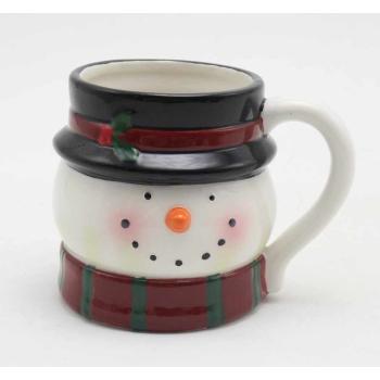 KERAMICKÝ HRNČEK, HLAVA SNEHULIAKA, 3D VZOR