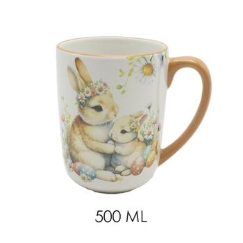 KERAMICKÝ HRNČEK S VAJÍČKAMI KRÁLIKOV