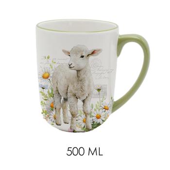 KERAMICKÝ HRNČEK, JAHŇA, MEDZI SEDMOKRÁSKAMI