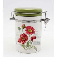 KERAMICKÁ SPONA SKLO, MAKOVÝ KVET