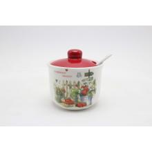 KERAMICKÁ CUKROVÁ LYŽIČKA S NÁPISOM " STRAWBERRY GARDEN", JAHODA