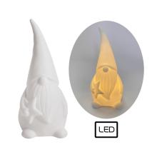 PORCELÁN S LED, ELF, HVIEZDA, BIELA
