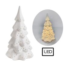 PORCELÁNOVÝ LED, BOROVICOVÉ DREVO S OTVORMI, BIELY