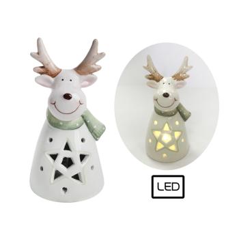 PORCELÁNOVÝ SOB, LED, BIELOZELENÝ