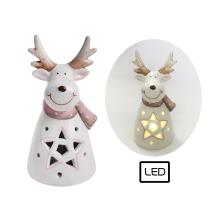 PORCELÁNOVÝ SOB, LED, BIELO-RUŽOVÝ