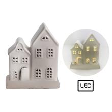 PORCELÁNOVÝ DOMČEK, LEDDEL, SIVÝ