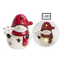 PORCELÁNOVÝ SNEHULIAK S LED A HVIEZDOU,