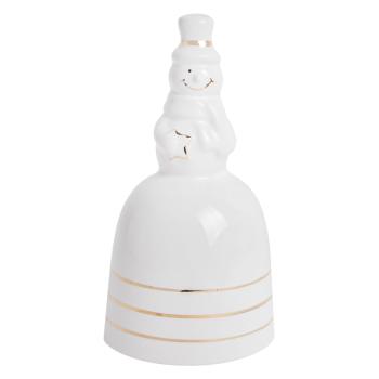 PORCELÁNOVÝ ZVONČEK, SNEHULIAK, BIELE ZLATO