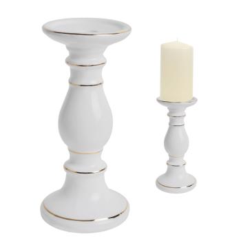 PORCELÁNOVÝ SVIETNIK, BIELE ZLATO