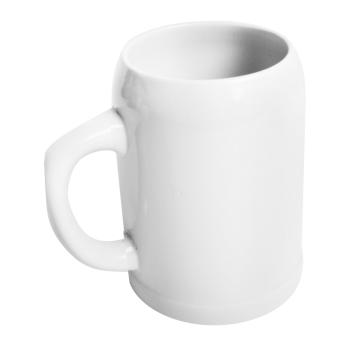 PORCELÁNOVÝ DŽBÁN NA SUVENÍRY, ZAHNUTÝ, BIELY