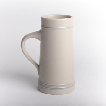 PORCELÁNOVÝ DŽBÁN NA SUVENÍRY, TVAR "A", SIVOBIELY