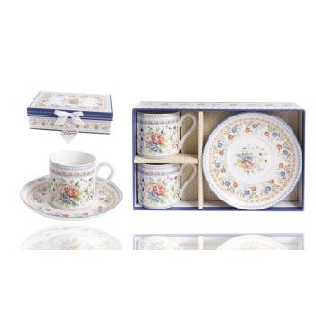 KERAMICKÝ HRNČEK NA ESPRESSO A ŠÁLKA VO VIDIECKEJ/ZDOBNEJ KRABICI