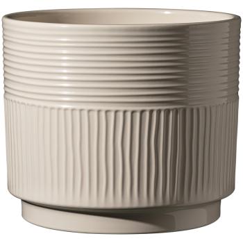 KERAMICKÝ HRNIEC, "NARA SABI", LESKLÝ KRÉMOVÝ