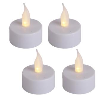 LED SVIEČKA, 4 KUSY, TEPLÉ SVETLO, S BATÉRIOU
