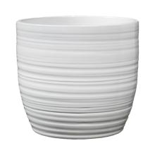 KERAMICKÝ KVETINÁČ, "BERGAMO", BIELY