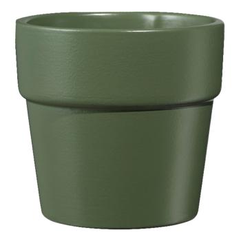 KERAMICKÝ KVETINÁČ, VÁPNO, MATNÁ MACHOVO ZELENÁ