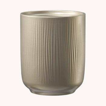 KERAMICKÝ HRNIEC, "FALUN", METALICKÁ BÉŽOVÁ