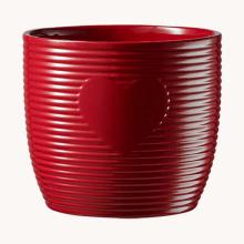 KERAMICKÝ PODTÁCEK, "HEARTBEAT", LESKLÝ BORDOVÝ