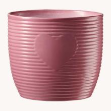 KERAMICKÝ KVETINÁČ, "HEARTBEAT", MALINA