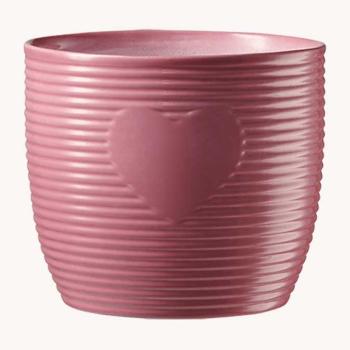 KERAMICKÝ KVETINÁČ, "HEARTBEAT", MALINA