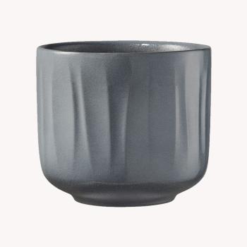 KERAMICKÝ HRNIEC, "BAGUA", SIVÝ