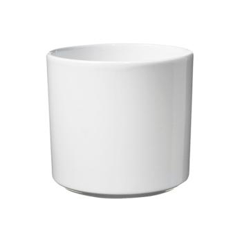 KERAMICKÝ HRNIEC, "LAS VEGAS", ŽIARIVO BIELY