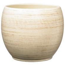 KERAMICKÝ HRNIEC, "ALBERTA", KRÉMOVÝ EFEKT DREVA