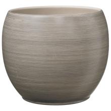 KERAMICKÝ HRNIEC, "ALBERTA", HNEDÝ S EFEKTOM DREVA