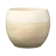 KERAMICKÝ HRNIEC, "ALBERTA", LESKLÝ KRÉMOVÝ OKRAJ/KRÉMOVÝ EFEKT