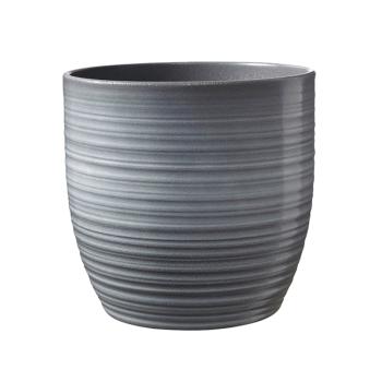 KERAMICKÝ HRNIEC, BERGAMO, SIVÝ