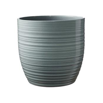 KERAMICKÝ HRNIEC, "BERGAMO", MÄTOVO ZELENÁ