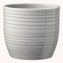 KERAMICKÝ HRNIEC, "BERGAMO", ČISTO SIVÝ