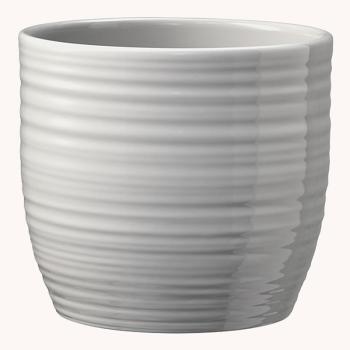 KERAMICKÝ HRNIEC, "BERGAMO", ČISTO SIVÝ