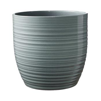 KERAMICKÝ HRNIEC, "BERGAMO", MÄTOVO ZELENÁ