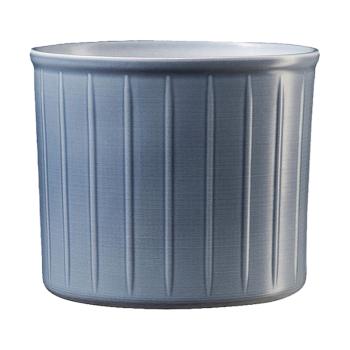 KERAMICKÝ HRNIEC "LAOS", SIVÝ REBROVANÝ