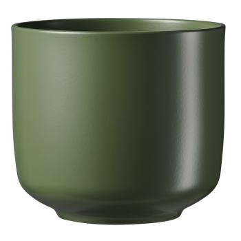 KERAMICKÝ KVETINÁČ, BARI GLAMOUR, MACHOVO ZELENÁ