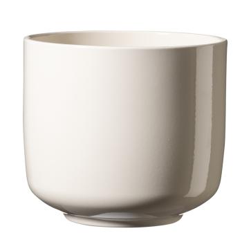 KERAMICKÝ HRNIEC, BARI , LESKLÝ KRÉMOVÝ