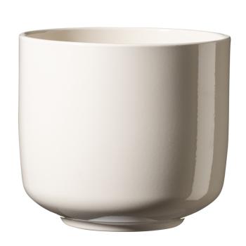 KERAMICKÝ HRNIEC, BARI LESKLÝ KRÉMOVÝ