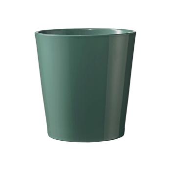 KERAMICKÝ KVETINÁČ, "DALLAS BREEZE", MORSKÁ ZELENÁ