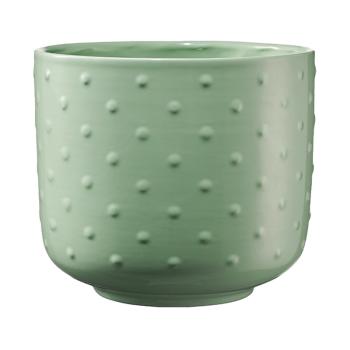 KERAMICKÝ HRNIEC, "BAKU PEARL", MÄTOVO ZELENÁ