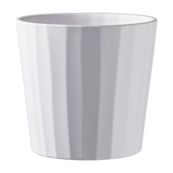 KERAMICKÝ HRNIEC, "UMEA " MATNÁ BIELA