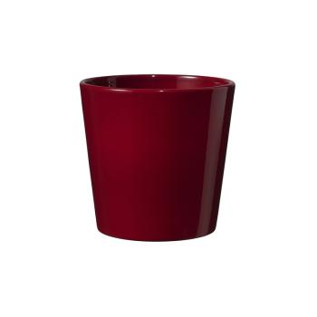 KERAMICKÝ HRNIEC, "DALLAS STYLE", LESKLÁ BORDOVÁ FARBA