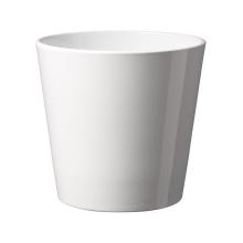 KERAMICKÝ HRNIEC, "DALLAS STYLE", LESKLÁ BIELA