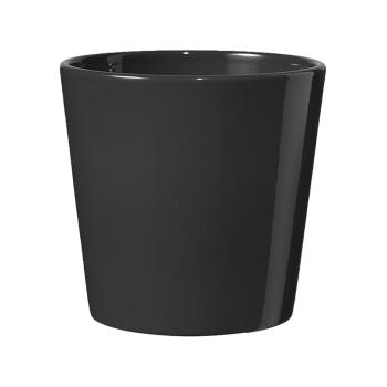 KERAMICKÝ HRNIEC, DALLASKÝ ŠTÝL, LESKLÝ ANTRACIT