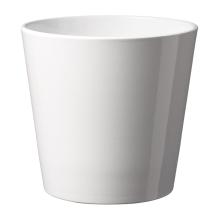 KERAMICKÝ HRNIEC, "DALLAS STYLE", LESKLÁ BIELA