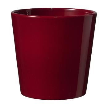KERAMICKÝ HRNIEC, DALLASKÝ ŠTÝL, LESKLÁ BORDOVÁ FARBA
