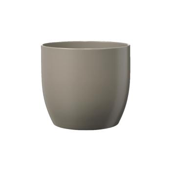 KERAMICKÝ HRNIEC, "BASEL FASHION", MATNÁ SIVÁ